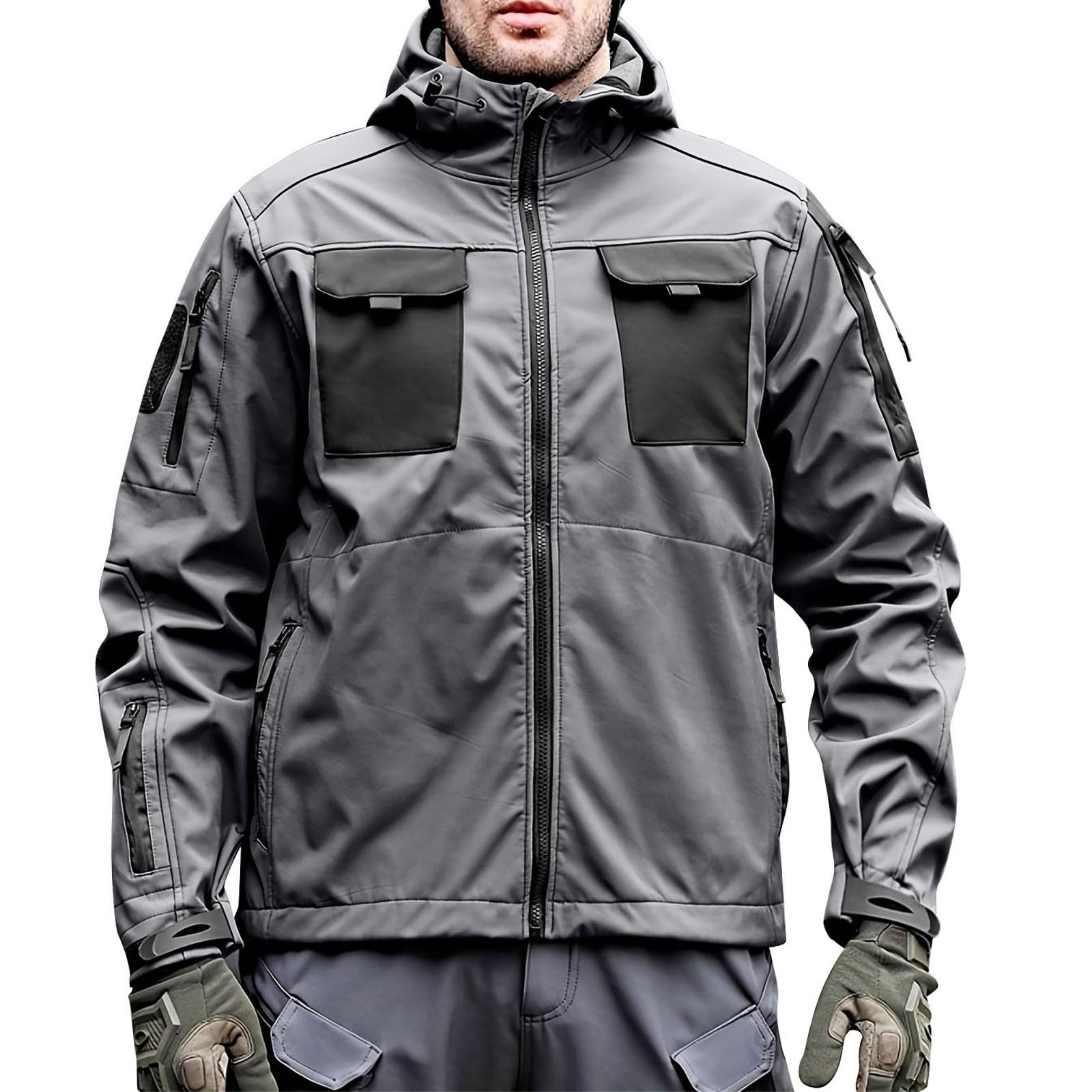 

Мужская спортивная куртка для активного отдыха с прочными карманами и ветрозащитным кроем XL