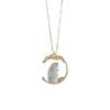 Laurel fairy rabbit zircon necklace female niche design advanced sense cute sweet versatile smart jade rabbit collarbone chain