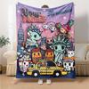 Name Custom Tokidoki Anime Print Flannel Blanket High Quality Warm Comfortable Cover for All Seasons Perfect for Gifts Home Decor