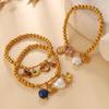 European and American Retro High-end Sense · DIY Love Star and Moon Pendant Gold Round Bead Bracelet Plated 18K Gold Jewelry 2026