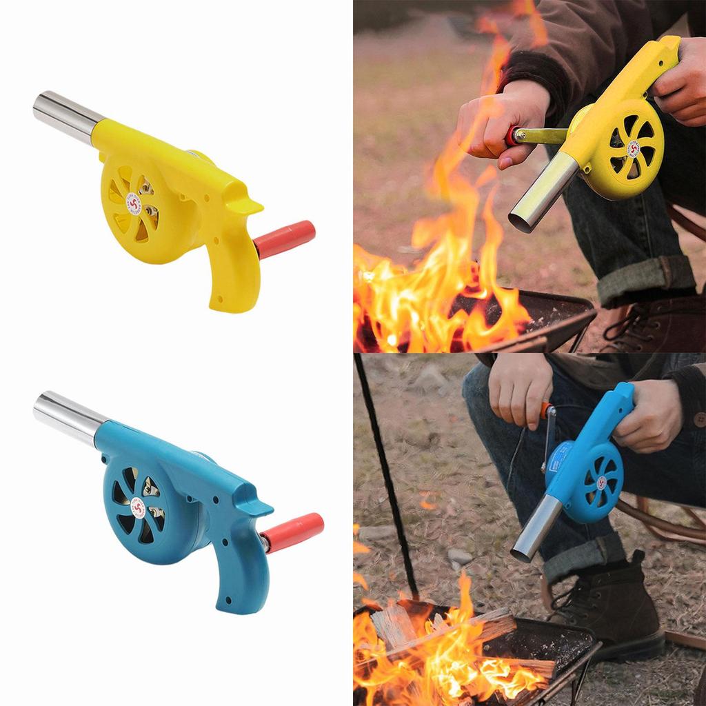 Barbeque Air Blower Grill Blast Camping Stove Accessories, Hand Crank BBQ Fan Handheld