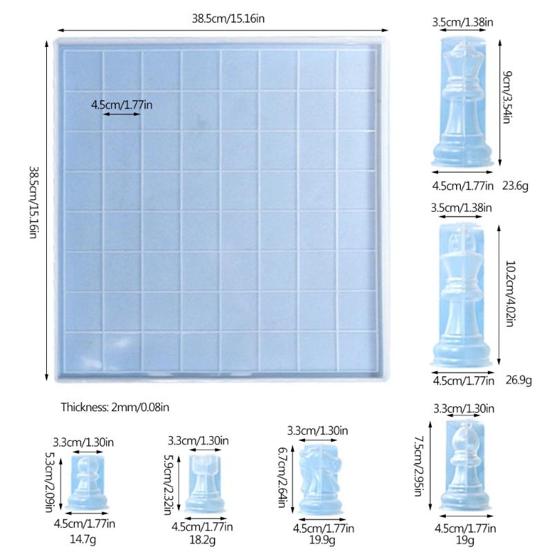 Chess Sets Resin Silicone Molds Board Game Moulds Large Chess Mold Chess Piece Mould Silicone Material for Epoxy Resin