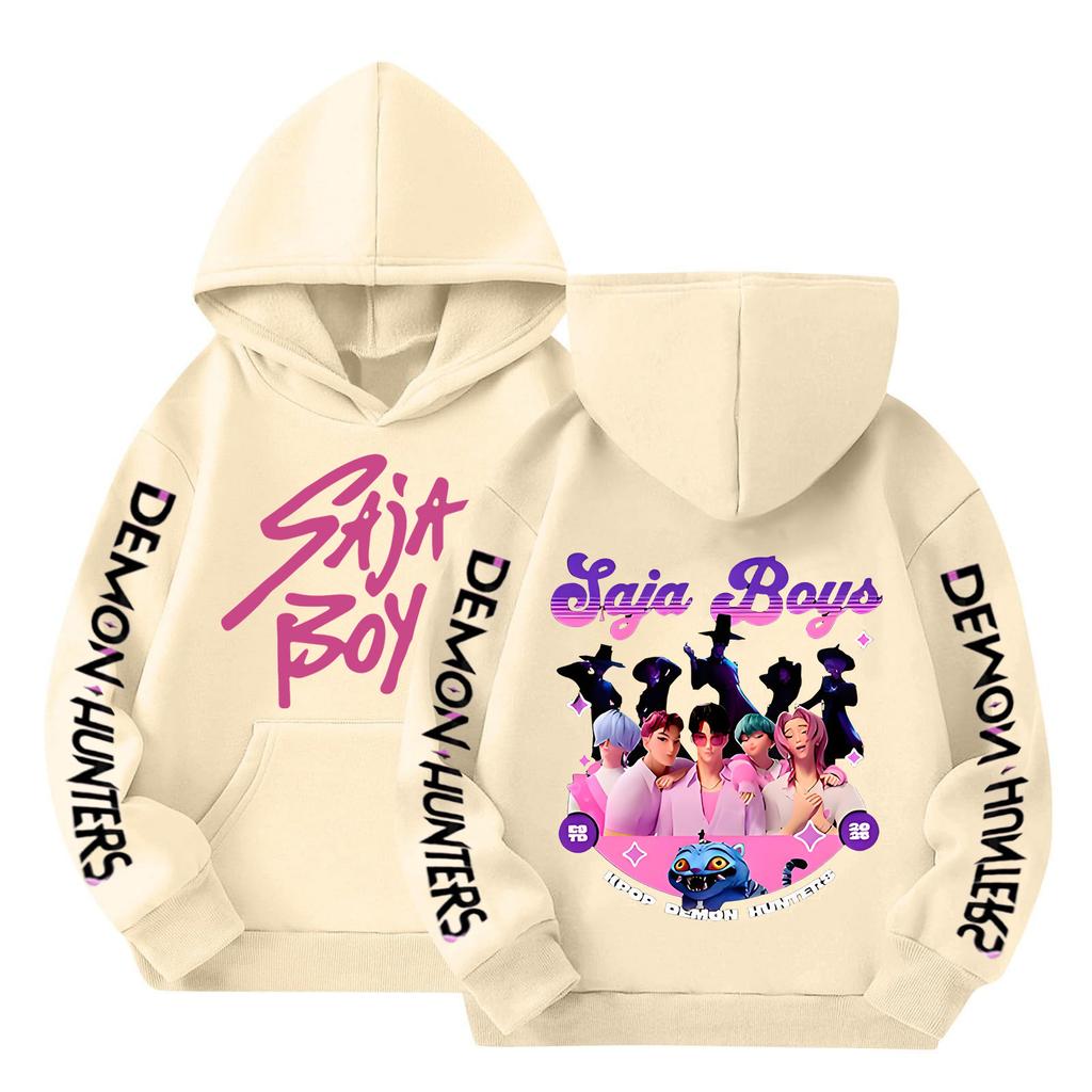 Kinder Langarm Lockerer Pullover Buchstabenaufdruck Kordelzug Kapuzen-Sweatshirt