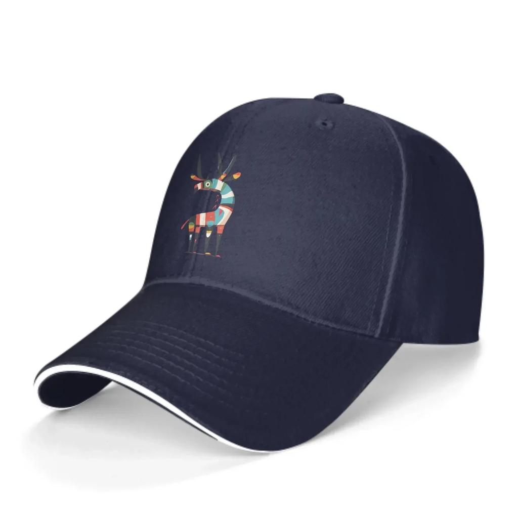 Bunte Hirsche Herren Baseballkappe Atmungsaktiv Frühling Sommer Hüte Verstellbar Hip Hop Kappe Outdoor Sport Angeln Sonnenschutz