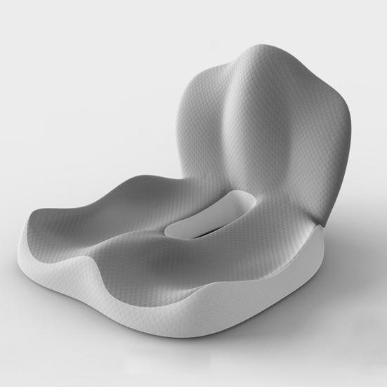 Sittepute med Ergonomisk Design Ryggstøtte Sklisikker Memoryskum Lett Bærbar Smertelindrende Sittepute