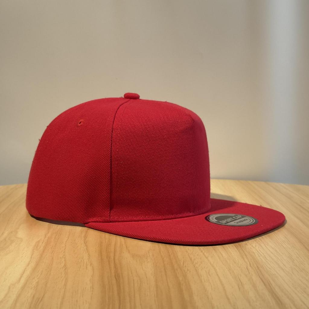 Customizable Flat-Brim Five-Panel Hip-Hop Hat with Logo - European & American Trend Style