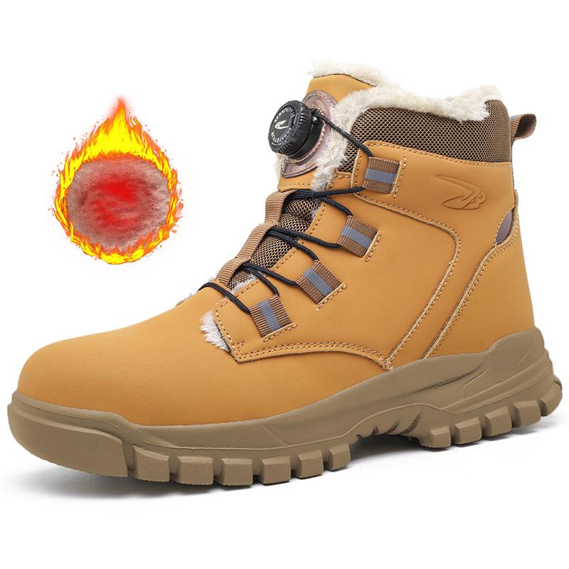 Autumn Winter Work Safety Boots Men Steel Toe Shoes Waterproof Lightweight Protective Safety Shoes Men Footwear Size