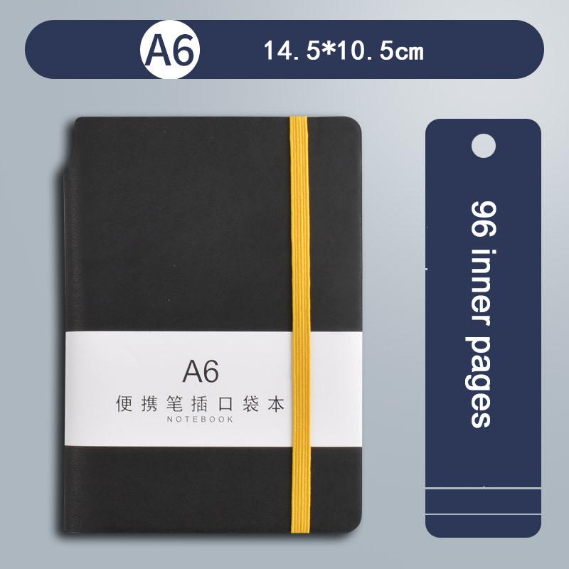 (Gravírování loga zdarma) A6/A7 přenosný zápisník z měkké kůže, účetní kniha ve tvaru trumpety, silný tečkovaný zápisník, kniha záznamů, mini výpisník