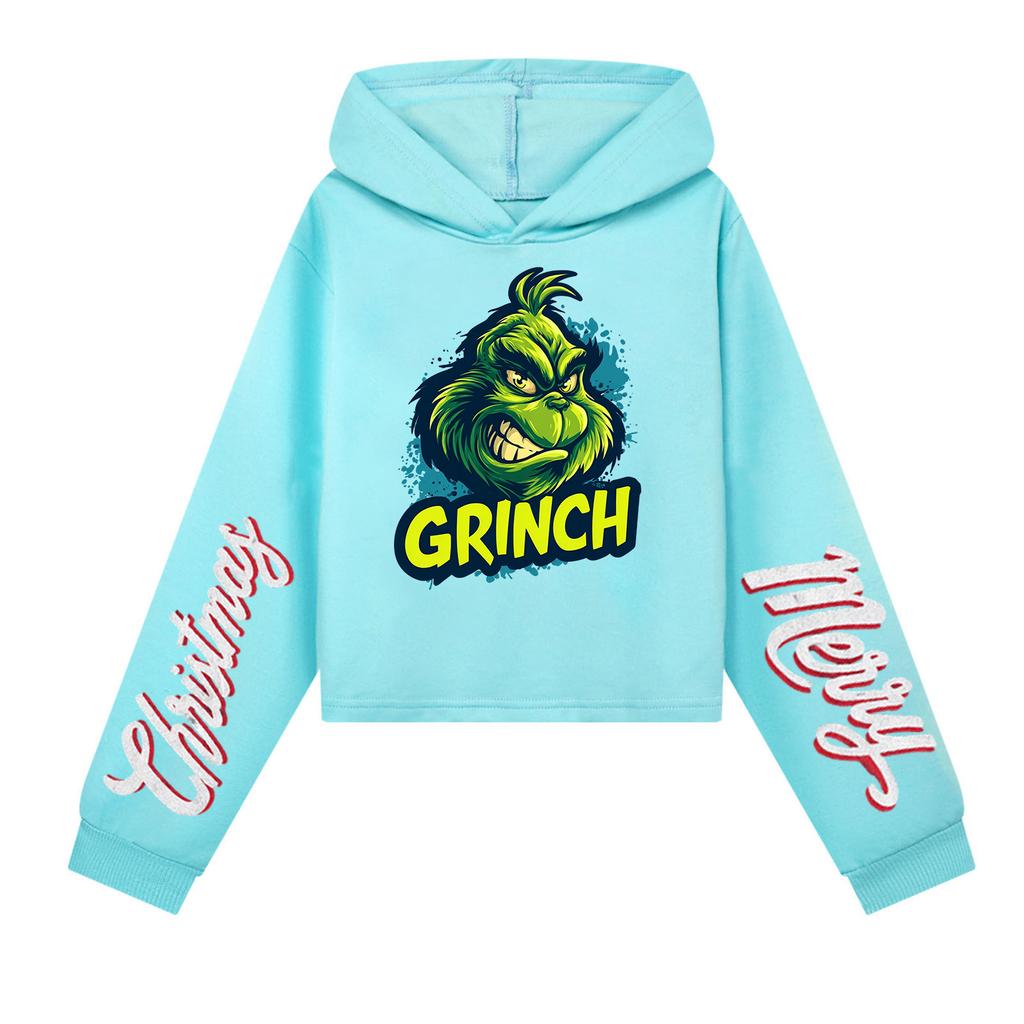 Uformell mote for barn Juleprintet hettegenser med lange ermer (Uten snøring)