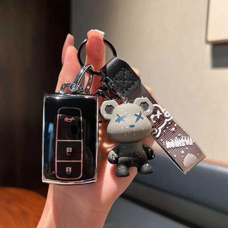 

New TPU Car Smart Key Case Cover Shell For Toyota Prius Verso Corolla Verso Camry 2004-2009 Protector Keychain Accessories