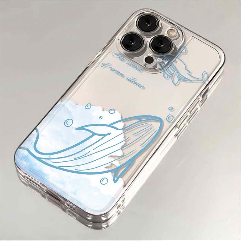 Whale Pattern Transparent Phone Case For Xiaomi Redmi Note 15 13 14 Pro Plus 5G 4G 12 Pro 12S 15C 14C 13C 12C 10C A5 Shell Cover