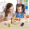 Wooden Magnetic Fishing Toy for Kids - Fine Motor Skills Exercise, Cute Cat Design with Colorful Balls & Fish Figures, Gift