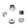 22-Piece Women's Ring Set: Star, Moon, Butterfly, Geometric, Heart Designs