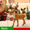 1/2/3pcs Simulation Sika Deer Ornaments Plush Toys Christmas Reindeer Figurine Decor Dolls Animal Model Christmas Ornaments Gift