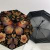 1pc Butterfly Flowers Automatic Folding Umbrella, Heavy Duty 8 Rib Iron Frame,  Suitable for Travel, Daily Use, Birthday, Decor Gift M0104078