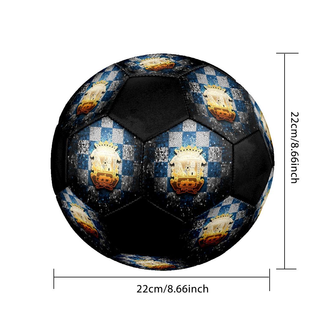 1PC Fuenlabrada taille 5 ballon de football Praha Ballon de Football en Salle Coloré Tous Âges Cousu à la Machine PVC Prêt pour la Compétition Durable Haut Rebond
