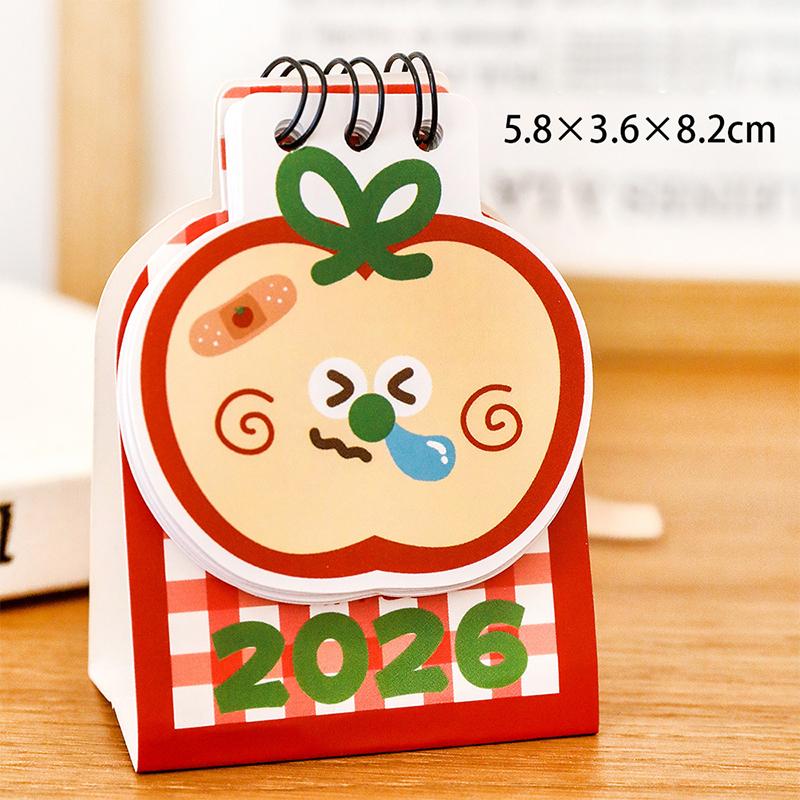 

S-1Pc 2026 Mini Desk Calendar - Portable Creative Student Plan Desktop Check-in Decorative Office Home Table Ornament