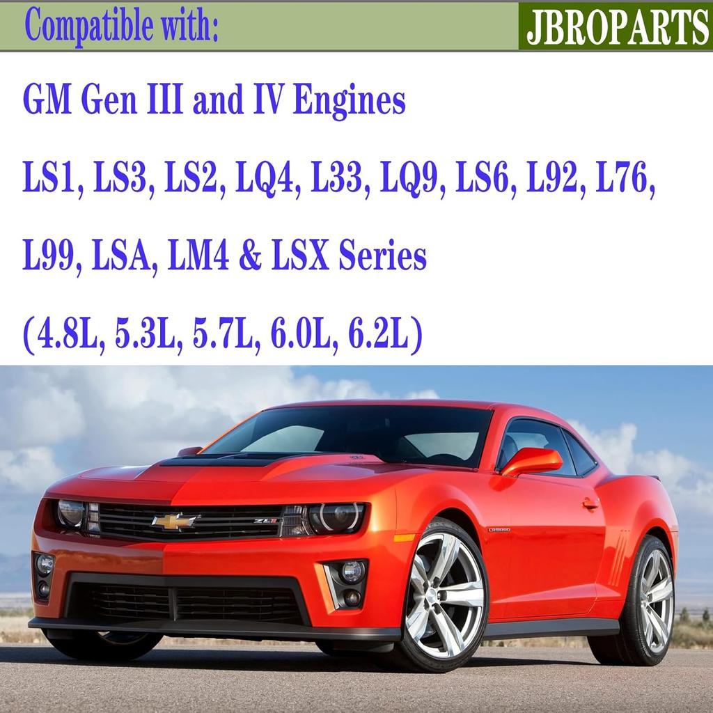 12573460 LS Billet Aluminum Oil Diverter Barbell for GM Gen III & IV Engines - Fits LS1 LS2 LS3 LQ4 LQ9 LS6 L92 L99 (4.8L 5.3L 5.7L 6.0L 6.2L)