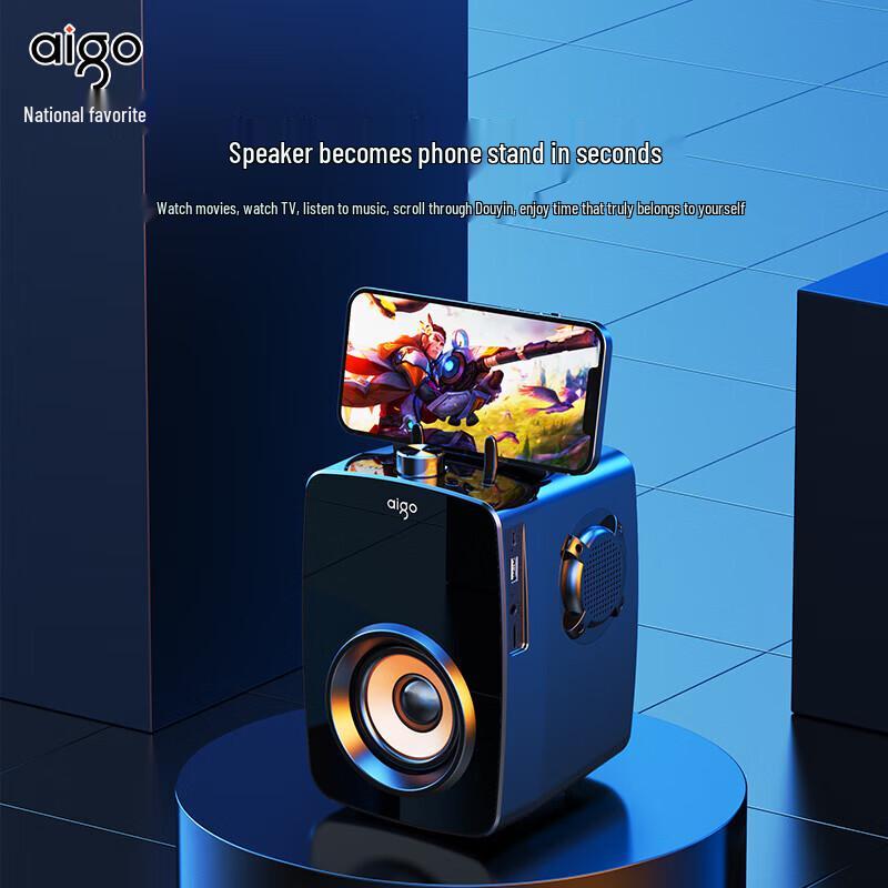 Aigo T115 Premium Portable Bluetooth Speaker CN Plug (adapter Included) (CN Version)