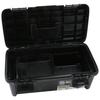 SK11 Tool Box, FRE-430BK, 430mm W X 230mm D X 180mm H, Durable Hard Type, Slide-Out Tray, Stackable