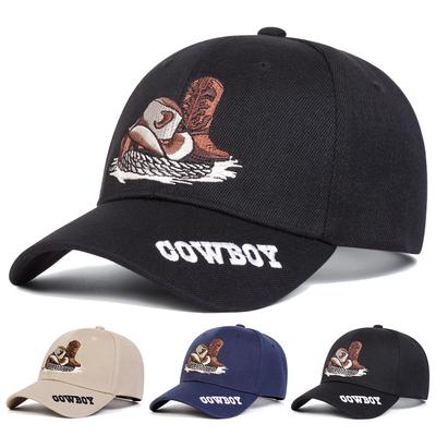 Unisex Cowboy Letter Embroidery Baseball Caps Spring Autumn Outdoor Adjustable Casual Hats Sunscreen Hat Sports Cap