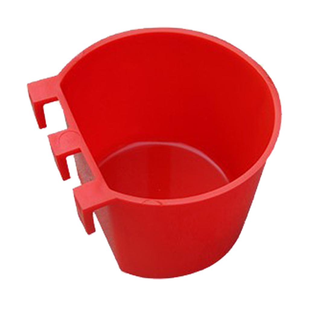 Set of 5 Cage Cups Plastic Feeders for Parrots and Chickens Birds Feeding Bird Feeding Cups Plastic Bowls