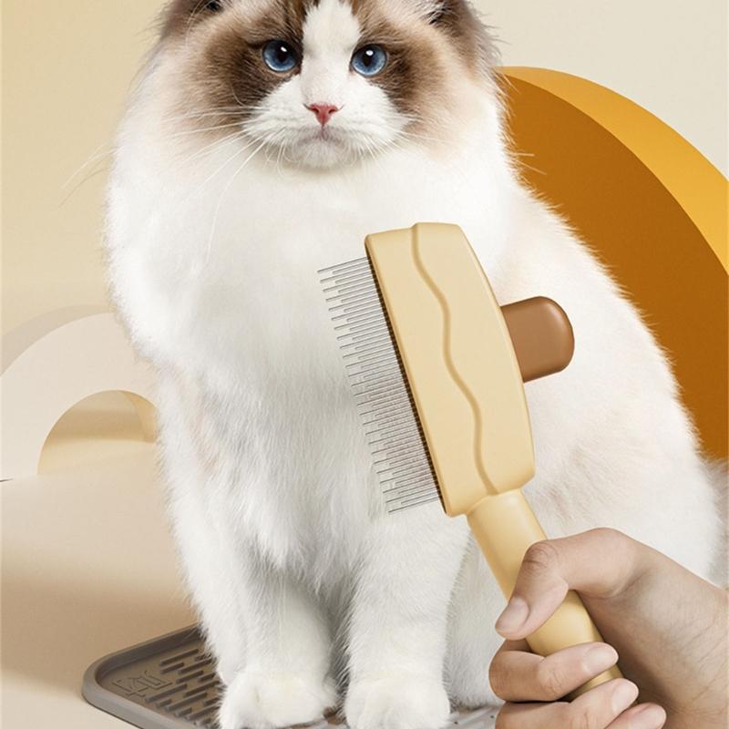 Gentle Pet Hair Brush ABS Deshedding Comb Cats Massage Grooming Tool Reduces Shedding Regular Use