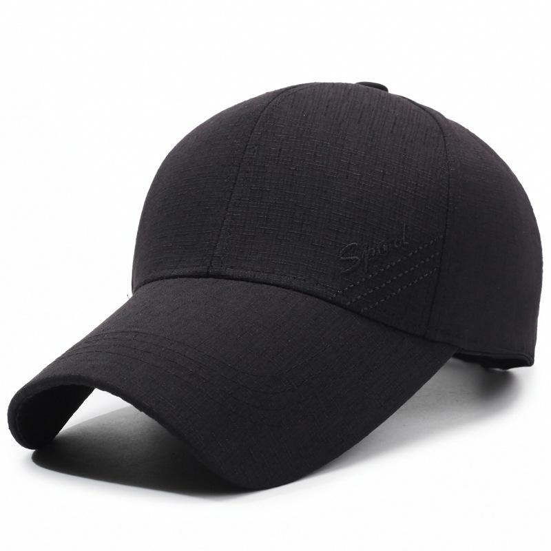 Spring Summer Hat Men's Outdoor Baseball Cap Long Brim Middle-Aged Cap Sunshade Fishing Cap