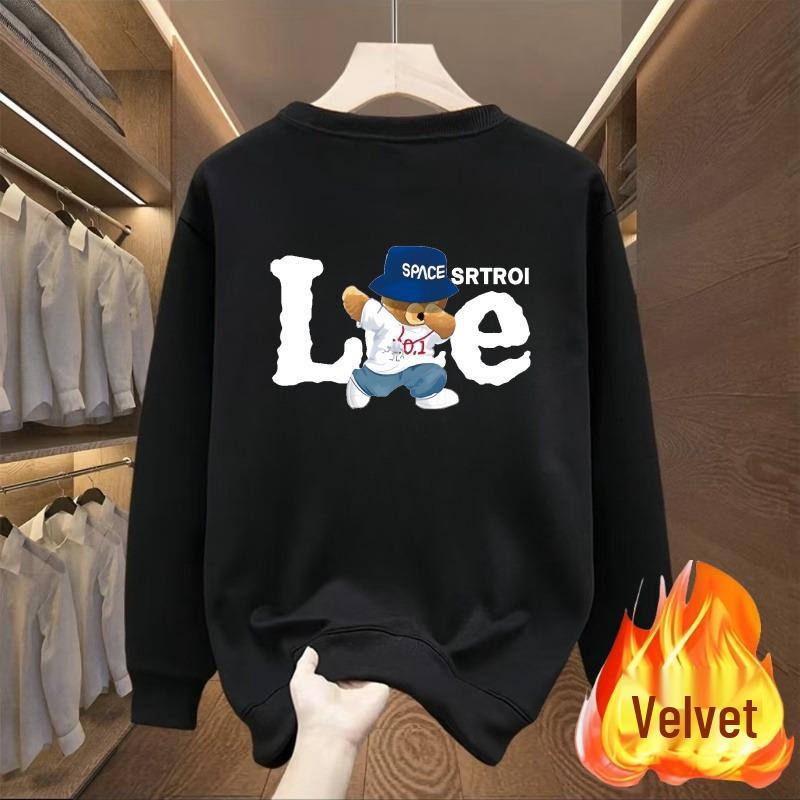 Trendiges Amerikanisches Print Crewneck Sweatshirt - Herbst Langarm, 10% Rabatt!