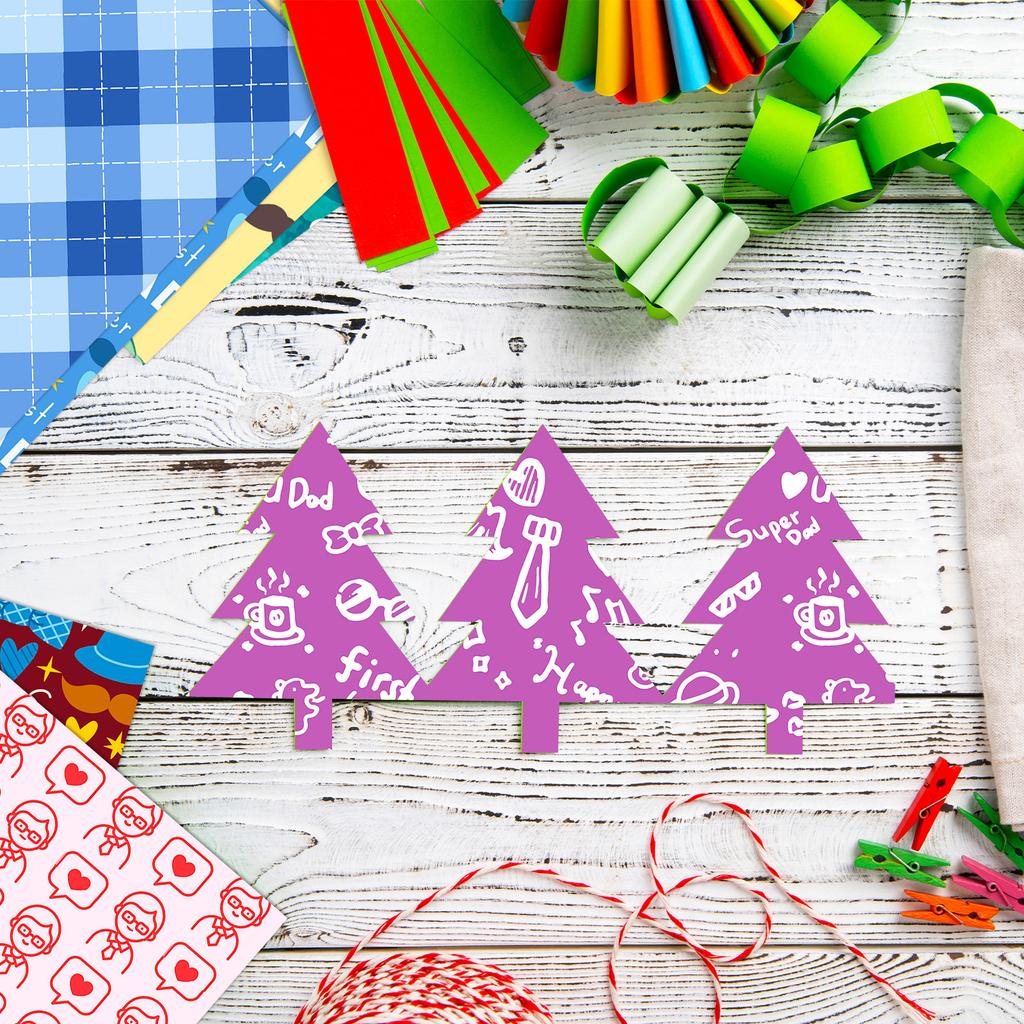 12 Pieces of Striped Father's Day Material Paper Fashion Basic Handbook DIY Background Photo Album Base Material Paper