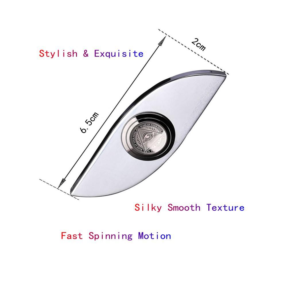 Seiko Stainless Steel Rotating Finger Gyroscope Decompression Toy - Silver
