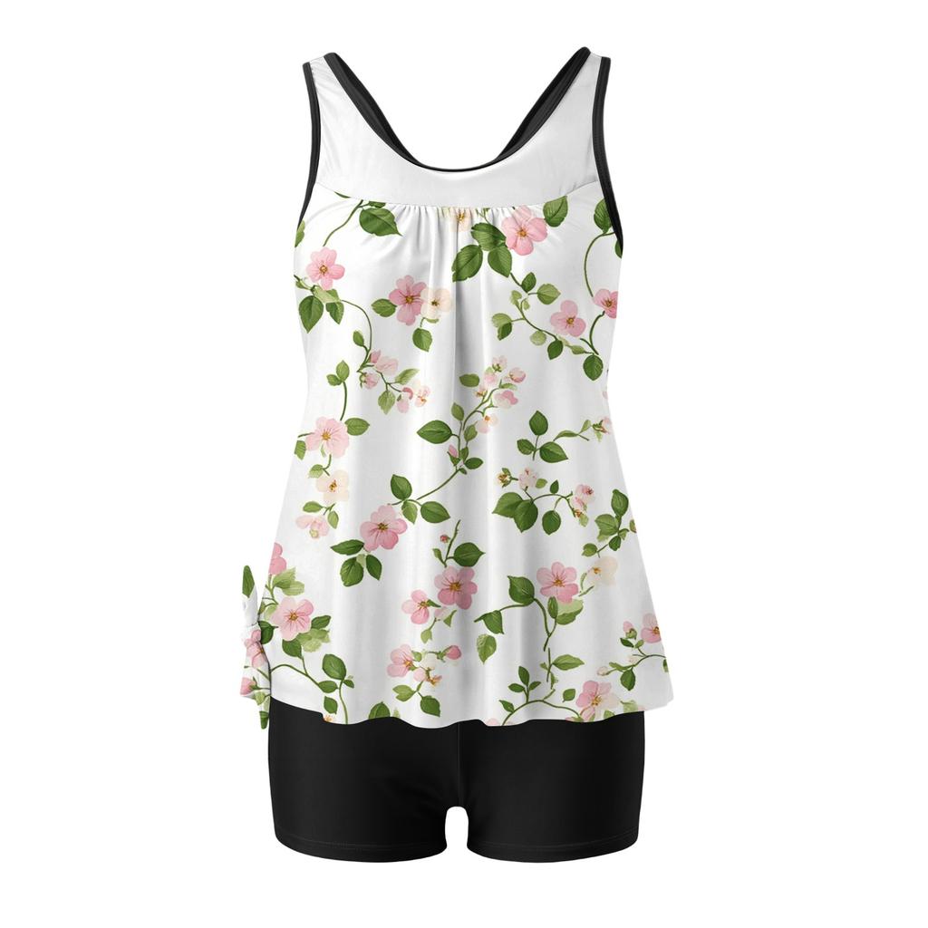 Women Swimsuit With Shorts Flowy Two Piece Swimsuits Bathing Swimwear