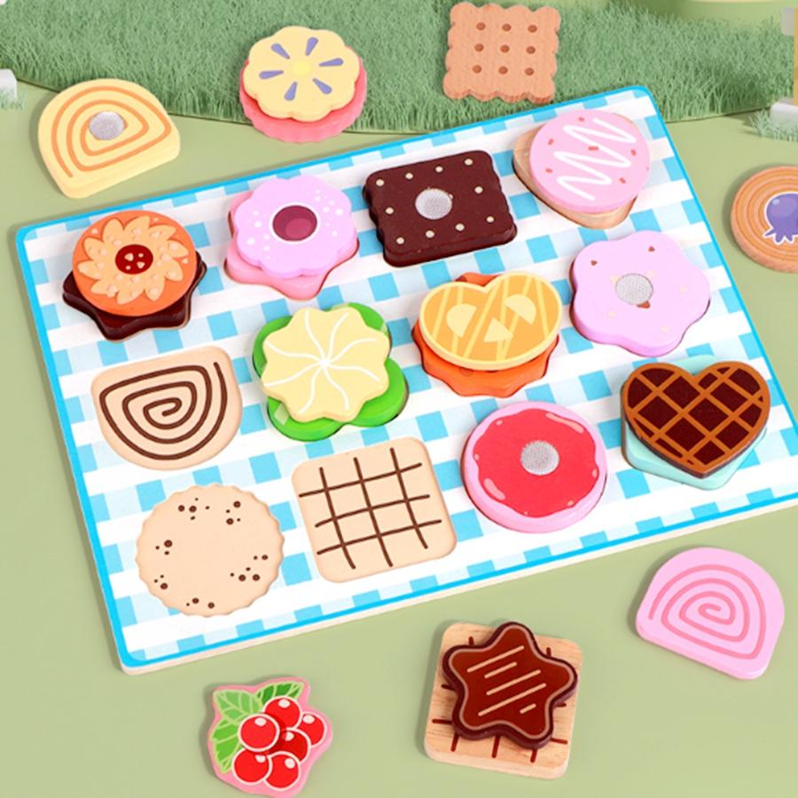 Wooden DIY Desserts Toy Montessori Simulated Kitchen Pretend Play Toy Fruit Skewer Ice Cream Birthday Party Gift For Toddler