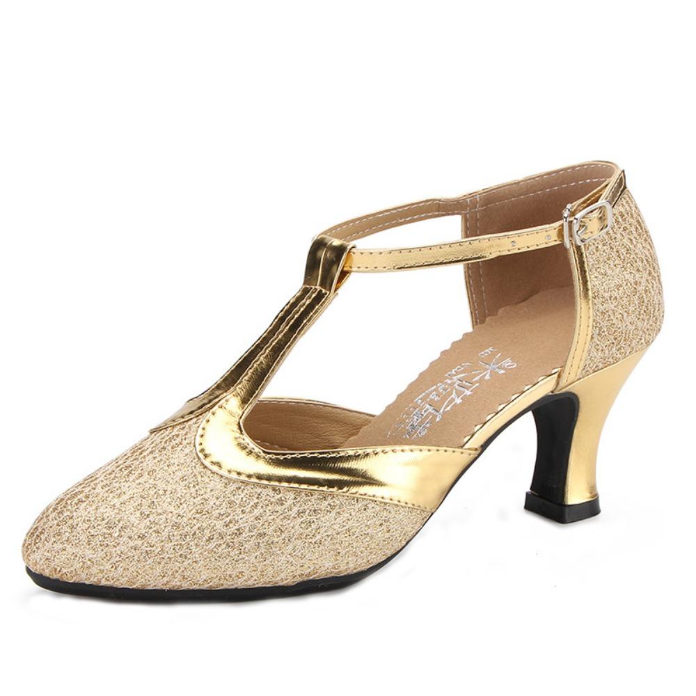 High Heels Damen Sandalen Neue Latin Dance Schuhe Damen High Heel Gesellschaftstanz Schuhe Retro Lila Damen Schuhe Gold Heels