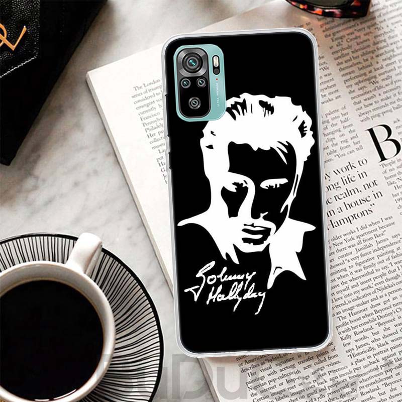 Johnny Hallyday Music Cover For Xiaomi Redmi Note 13 12S 12 11 11S 10S 10 Pro Plus Phone Case 11E 11T 9 9S 8T 8 + Print Coque Re