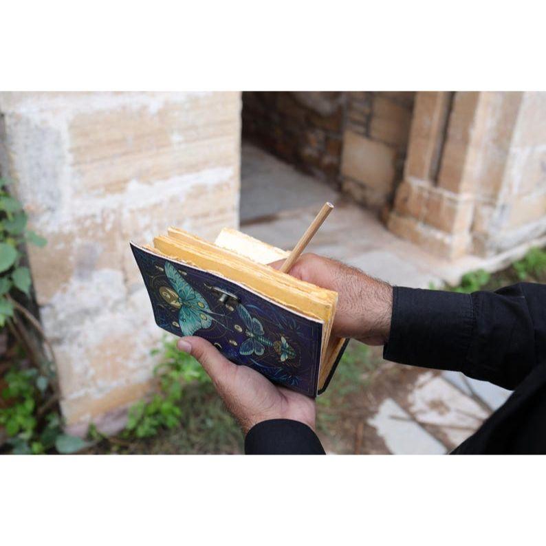 Leather Journal Spell Wizard Cat Book Blank Magik Notebook Book Of Shadows Wiccan Pagan Grimoire Book for Traveling Sketching Best Gift