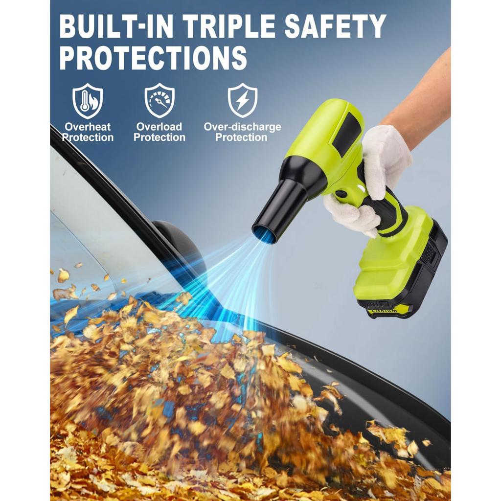 Cordless Leaf Blower Battery Powered Leaf Blower Electric Blowers for Lawn Care Patio Snow Dust