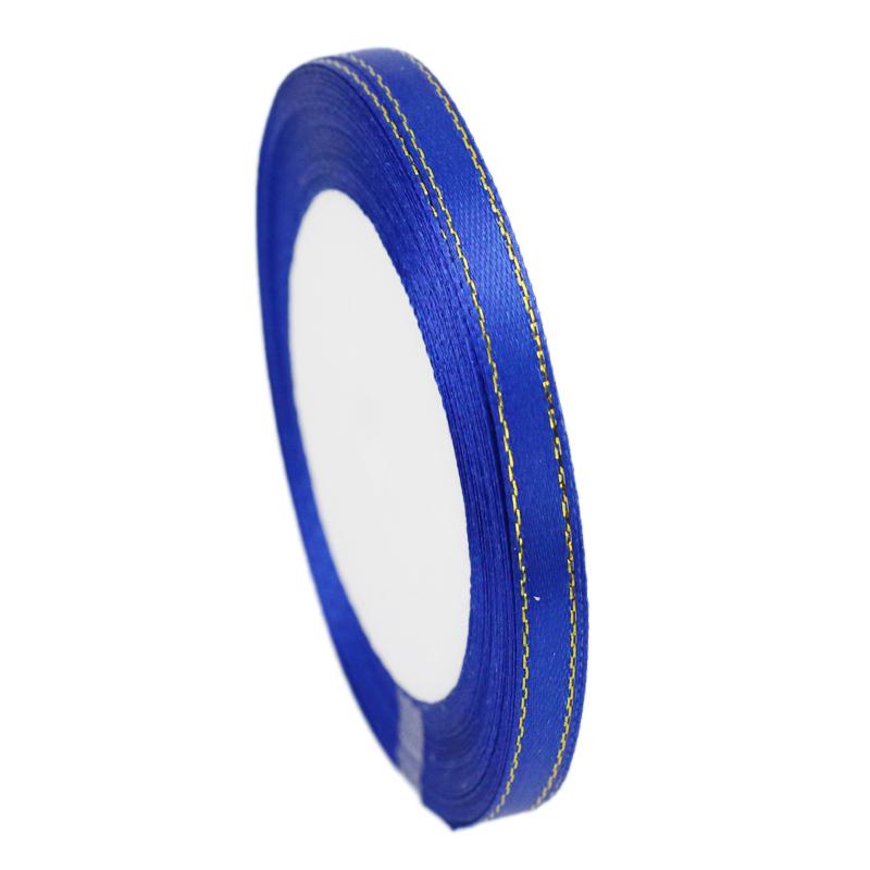 (25 Yards/roll) Gold Edge Ribbon Satin Ribbons High Quality Gift Packaging Ribbons 6/10/20/25/40mm