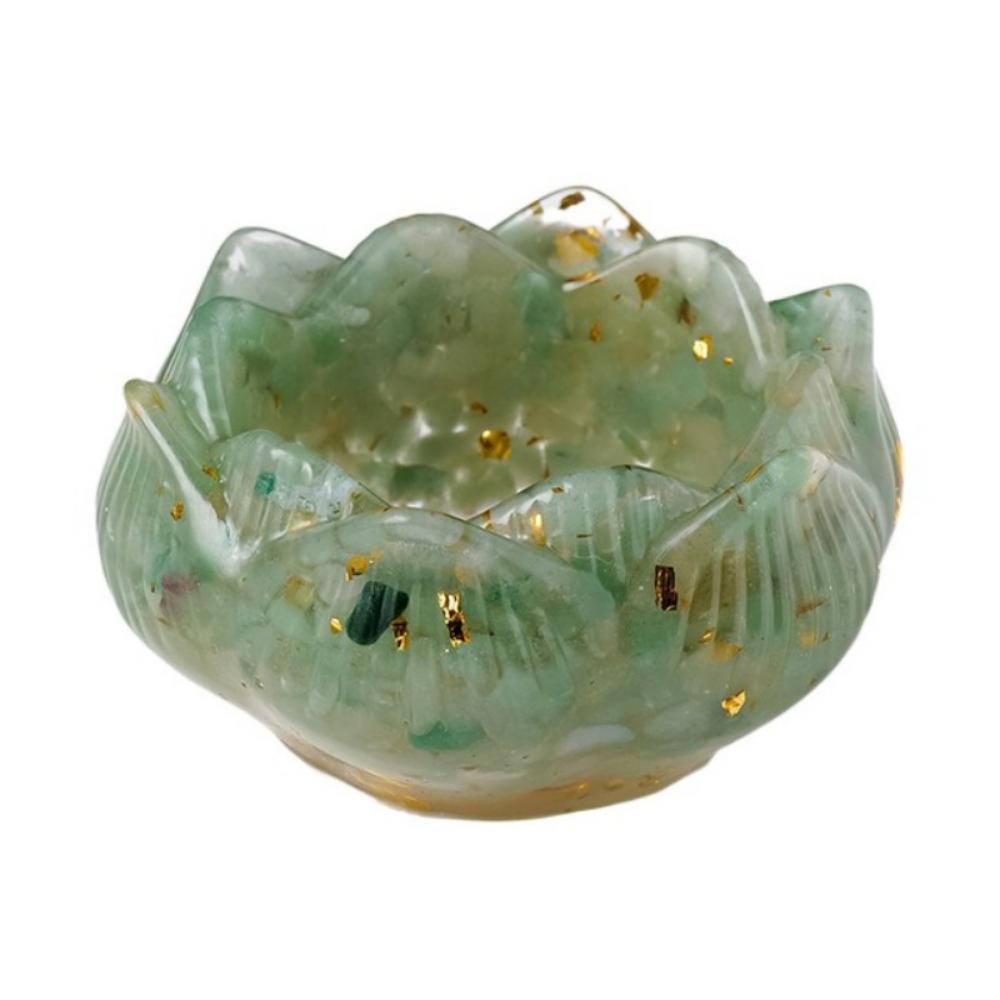 Lotus Shape Crystal Incense Holder Creative Jewelry Storage Container  Crystal Storage