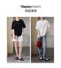 Lace Lace Patchwork Round Neck Short Sleeved T-shirt