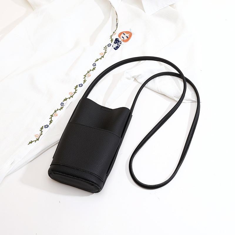 Ielgy Soft Leather Mobile Phone Bag Crossbody All-Match Walking Shopping Mini Bag