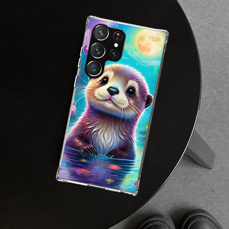 Animal Otter Cute Cartoon Phone Case Cover for Samsung Galaxy S26 S25 Edge S24 S23 Ultra S22 Plus S21 FE S20 + Art Customized Fu