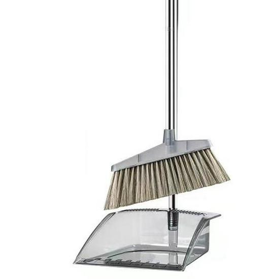 Clear Broom & Thick Dustpan Set: Household Soft Bristle Sweep Tool