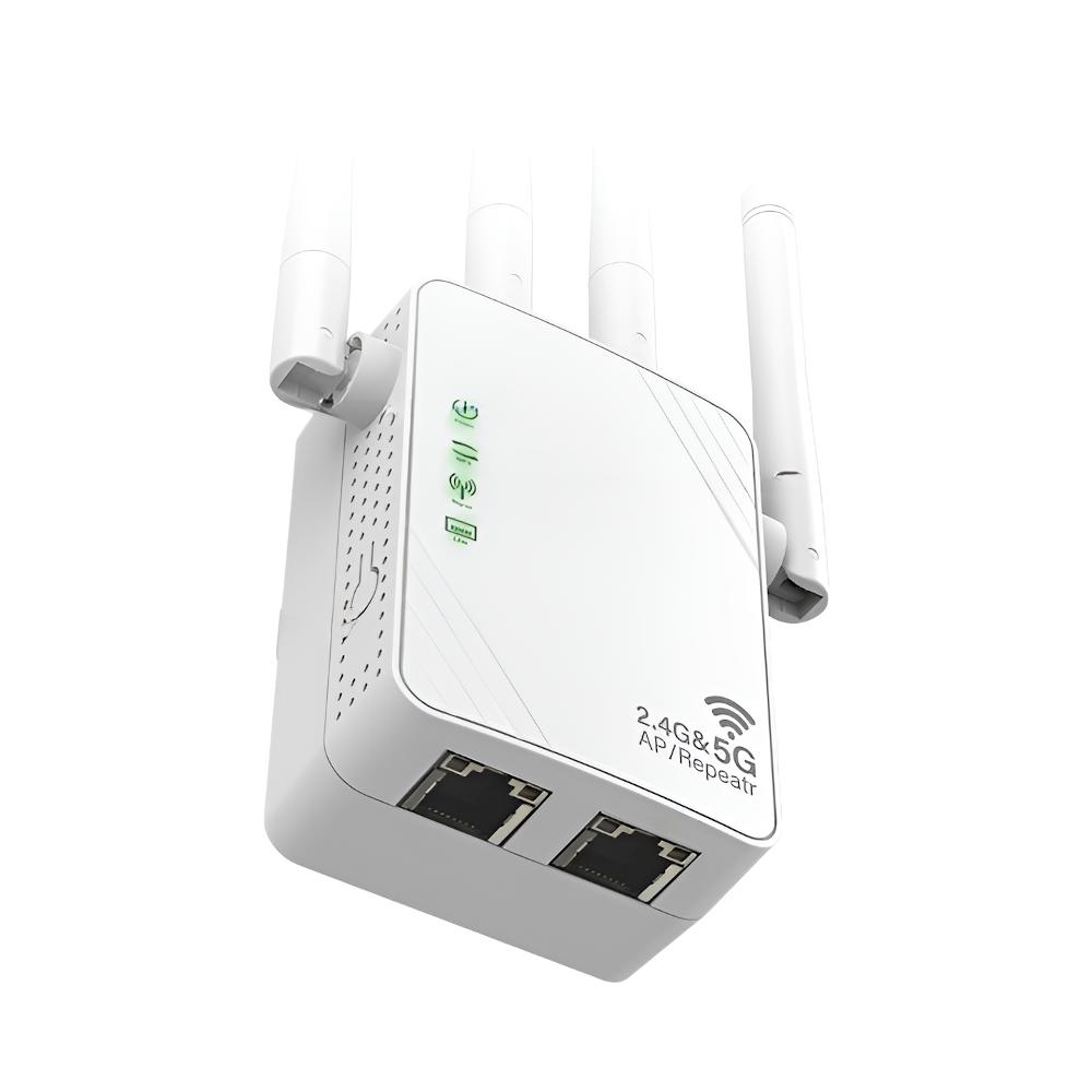 WiFi Signal Amplifier Repeater LAN RJ-45 1200Mbps Router AP 4 Antennas 5GHz