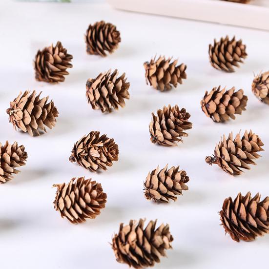 20Pcs Artificial Pine Cone Attractive for Garden Convenient Decorative DIY Simulation Pinecone Novel Vivid Natural