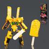 Ice Cream Samurai Robot Transforming Action Figure Creative Educational Toy for Kids Boys Birthday Gift Ages 3-12