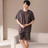 Summer Men's Pajamas Set Casual Loose MODAL COTTON Sleepwear Loungewear Students Two-Piece Sets Cartoon Youth Nightwear Homewear