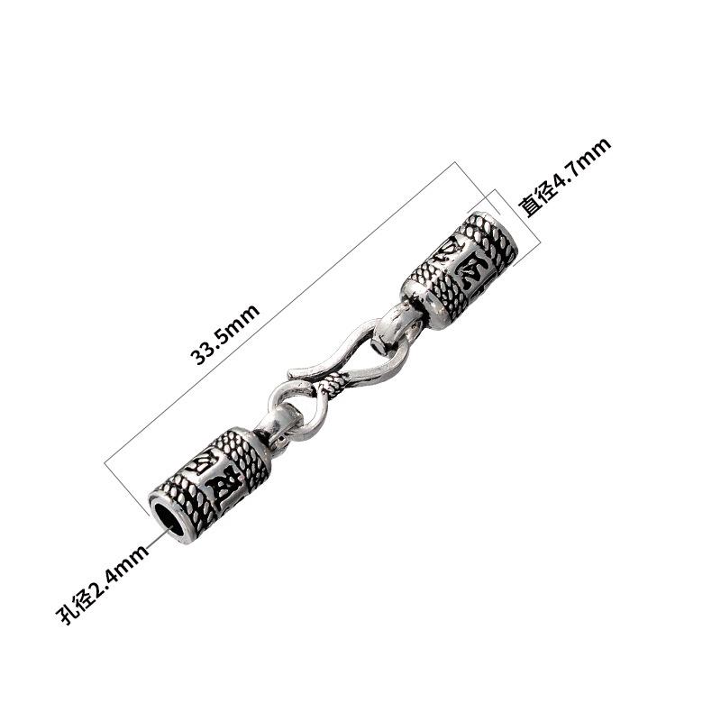 

Застібка для срібного намиста 925 проби для шкіряного шнура - DIY тайський срібний браслет аксесуар