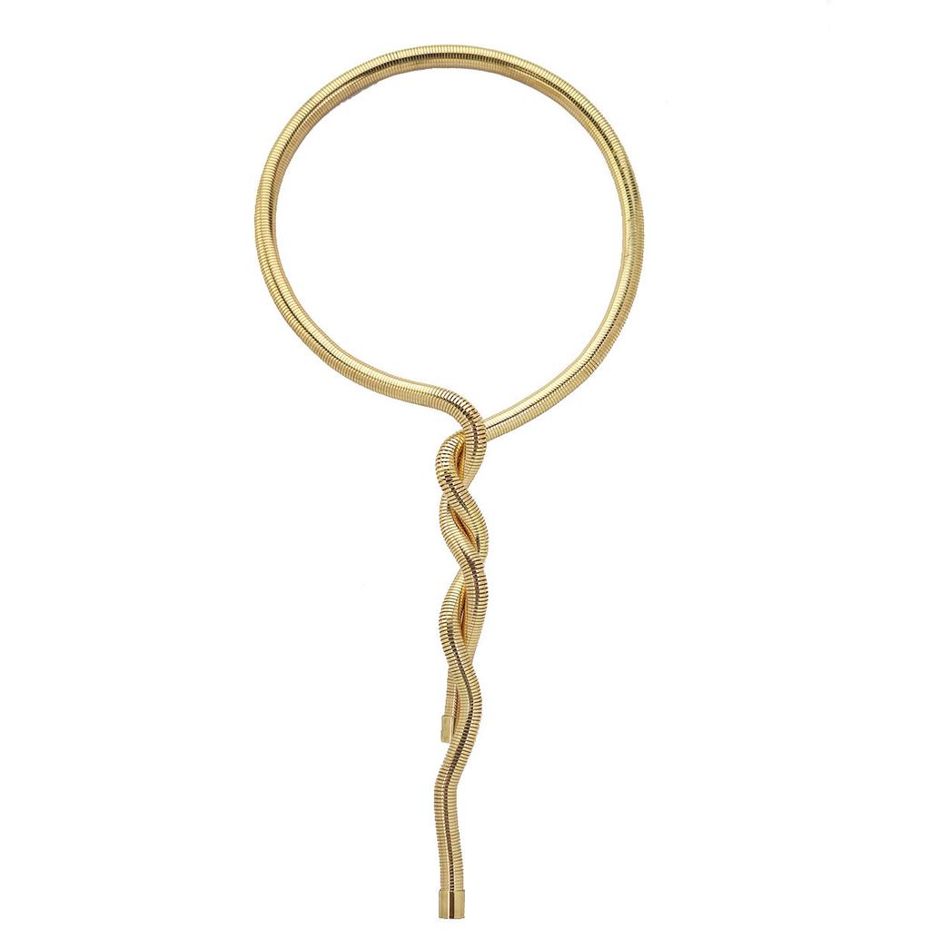 Premium Niche Exaggerated Creative Trend Snake Bone Chain Winding Collar Alloy Material Necklace Jewelry