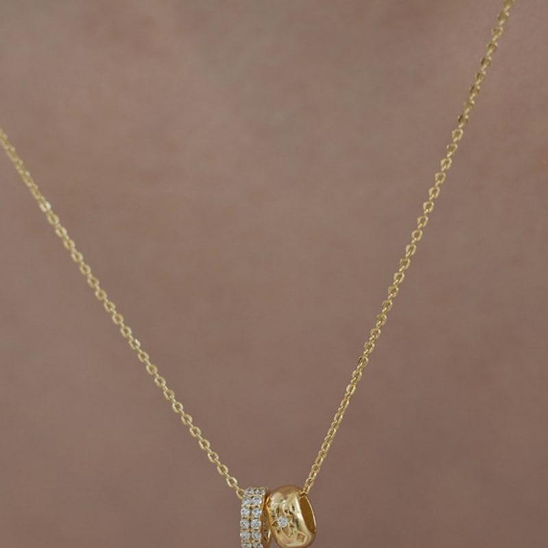 TATIANA (925 Silver) Double Knot Pendant Necklace NZ2476